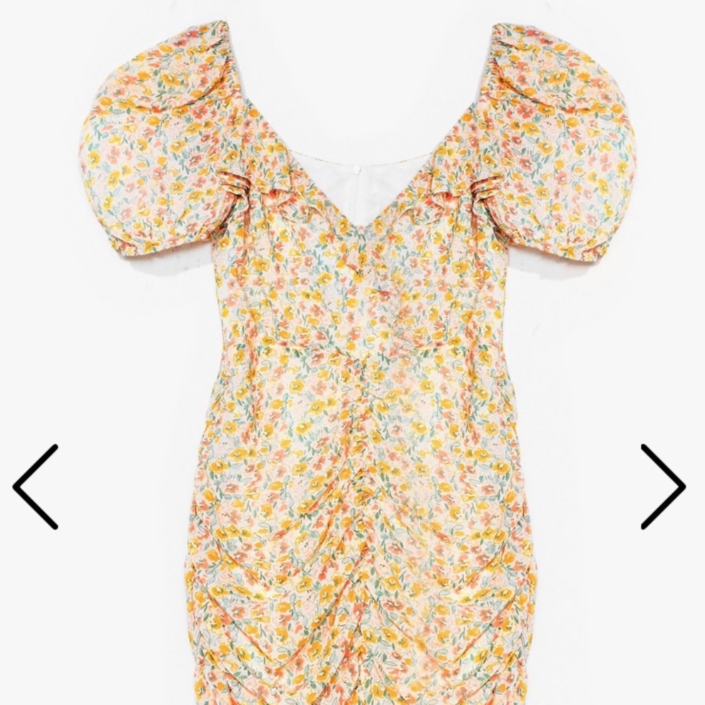 Flower to the People Runched Midi Dress